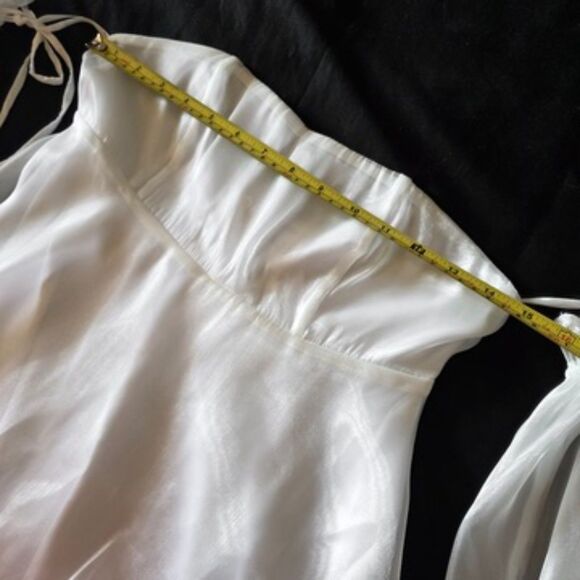 ALAMOUR The Label Celine Mini Dress White Organza Angelic Fairy Romantic Bridal - Picture 4 of 8